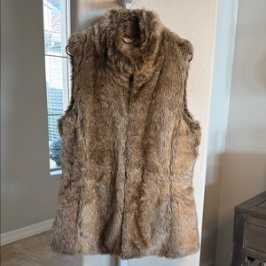 Banana Republic Midi Faux Fur Vest With cinch for two different styles